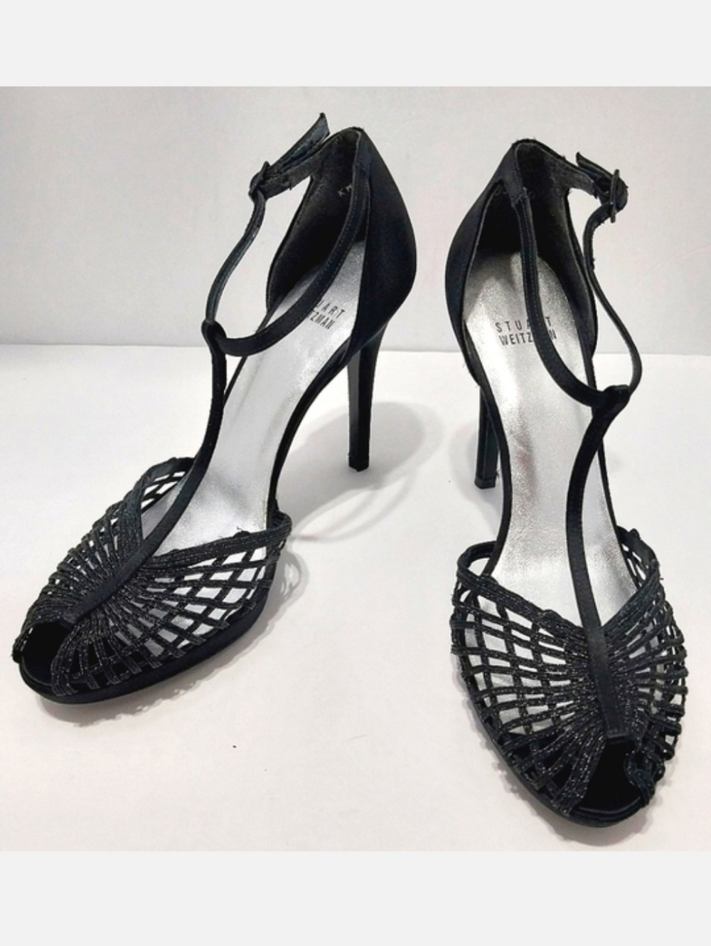Stuart Weitzman Weave‎ Me Evening Sandals, Size 8.5